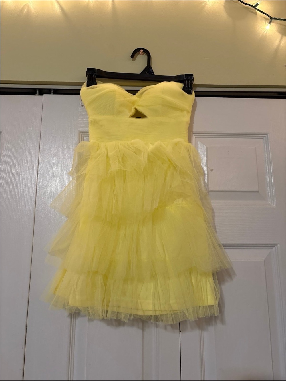 Yellow Tulle Mini Dress